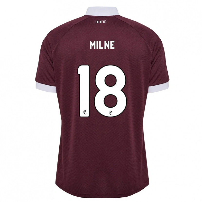 Danxen Mujer Camiseta Harry Milne #18 Blanco Borgoña 1ª Equipación 2026/27 La Camisa