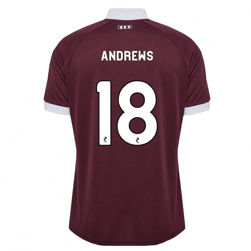 Danxen Mujer Camiseta Joely Andrews #18 Blanco Borgoña 1ª Equipación 2026/27 La Camisa