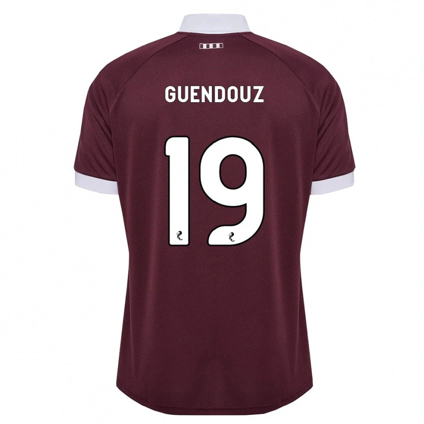 Danxen Mujer Camiseta Sabri Guendouz #19 Blanco Borgoña 1ª Equipación 2026/27 La Camisa