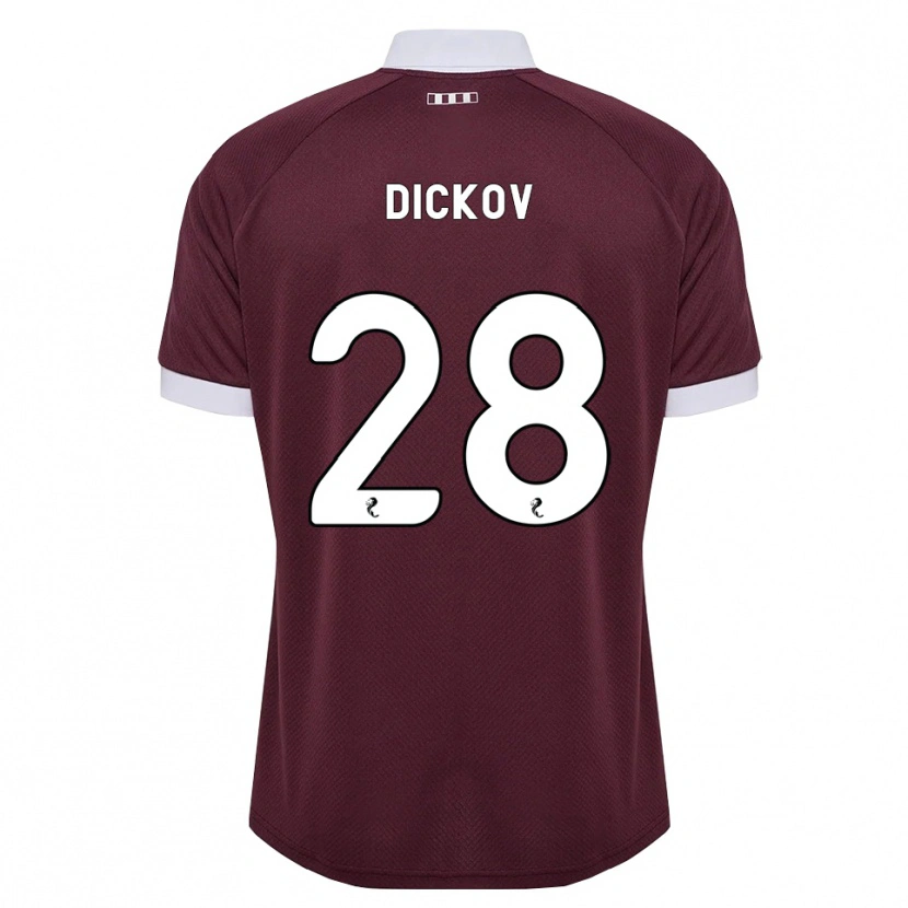 Danxen Mujer Camiseta Sam Dickov #28 Blanco Borgoña 1ª Equipación 2026/27 La Camisa
