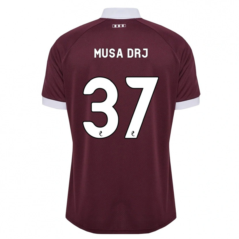 Danxen Mujer Camiseta Musa Drammeh #37 Blanco Borgoña 1ª Equipación 2026/27 La Camisa