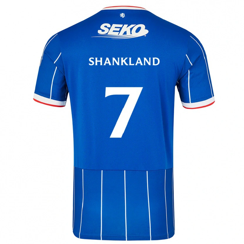 Danxen Mujer Camiseta Lawrence Shankland #7 Rojo Azul Blanco 1ª Equipación 2026/27 La Camisa