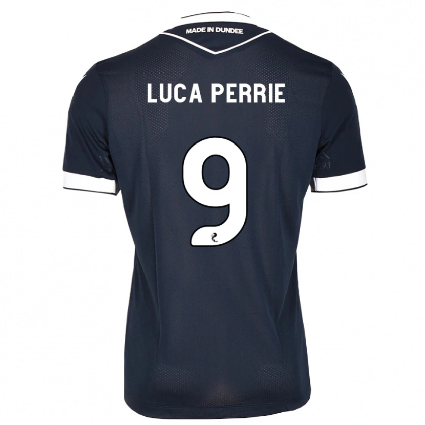 Danxen Mujer Camiseta Luca Perrie #9 Azul Medianoche Blanco 1ª Equipación 2026/27 La Camisa