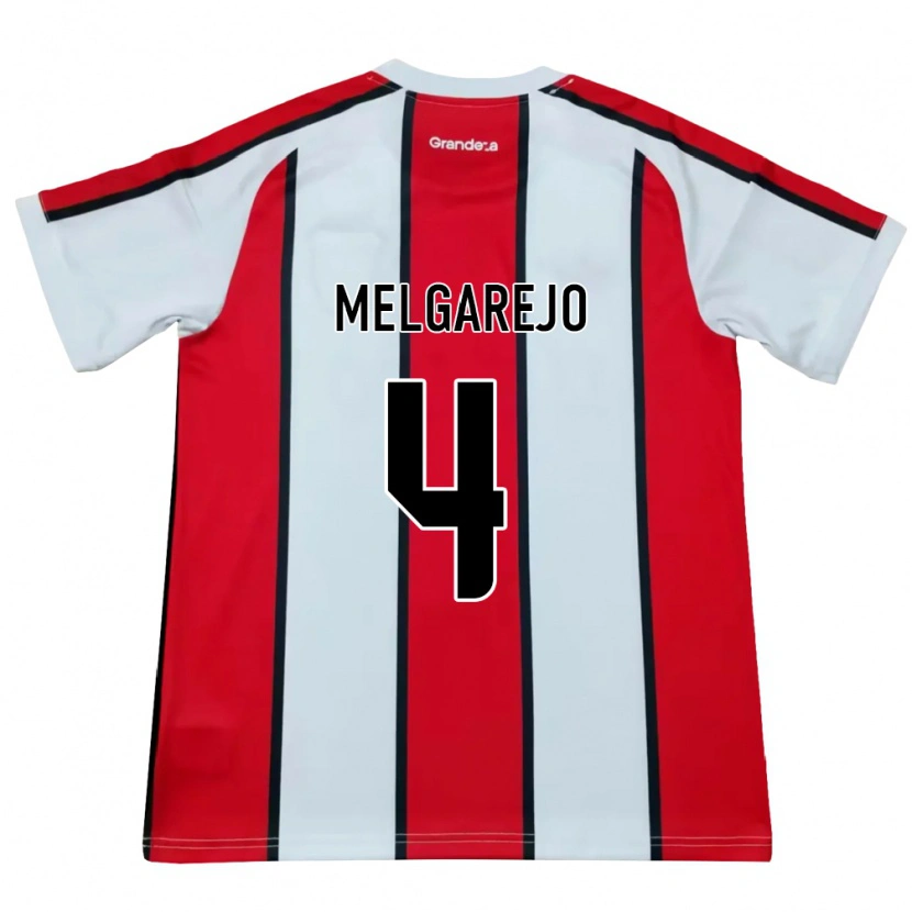 Danxen Mujer Camiseta Stephanie Melgarejo #4 Blanco Rojo Negro 2ª Equipación 2026/27 La Camisa