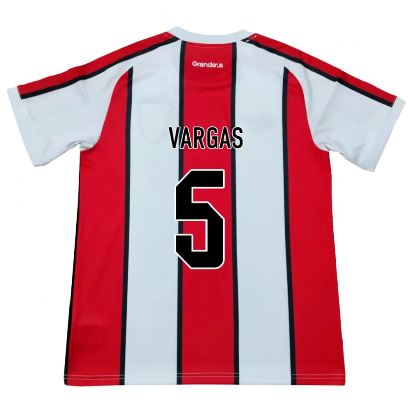 Danxen Mujer Camiseta Agustina Vargas #5 Blanco Rojo Negro 2ª Equipación 2026/27 La Camisa