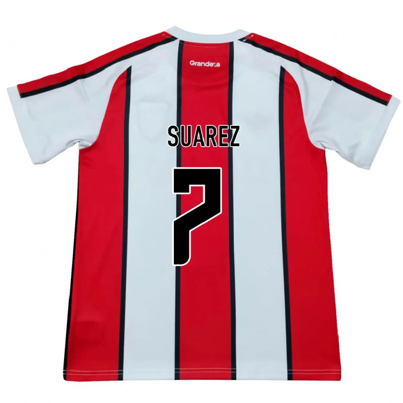 Danxen Mujer Camiseta Matias Suarez #7 Blanco Rojo Negro 2ª Equipación 2026/27 La Camisa