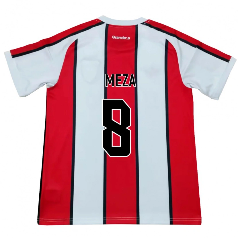 Danxen Mujer Camiseta Maximiliano Meza #8 Blanco Rojo Negro 2ª Equipación 2026/27 La Camisa