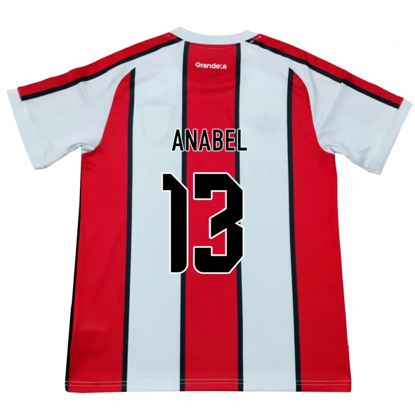 Danxen Mujer Camiseta Giuliana Anabel González Ranzuglia #13 Blanco Rojo Negro 2ª Equipación 2026/27 La Camisa