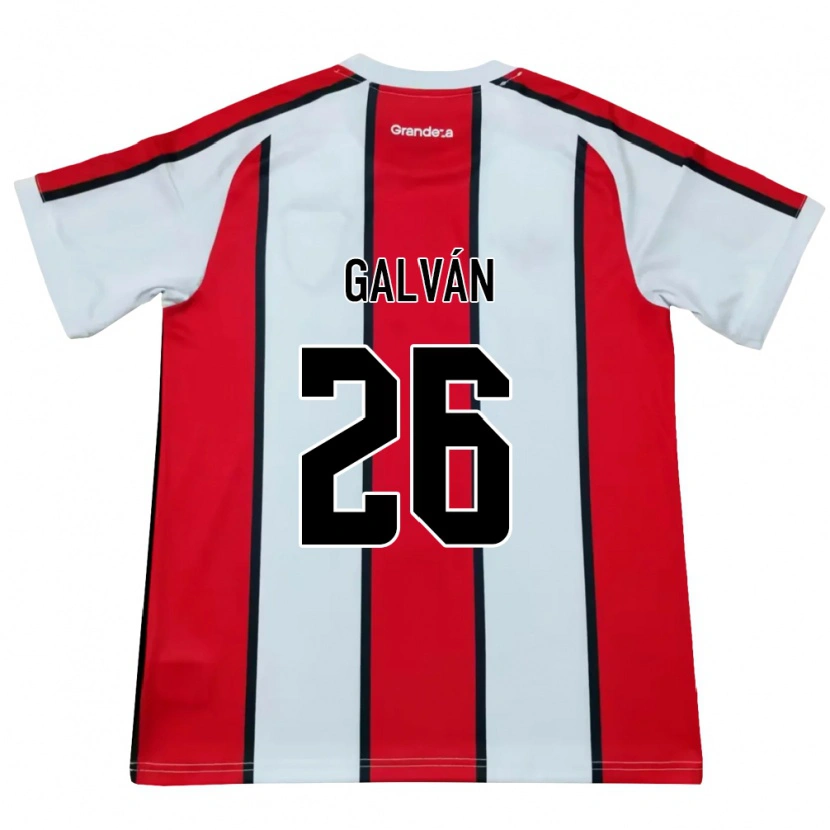 Danxen Mujer Camiseta Tomás Galván #26 Blanco Rojo Negro 2ª Equipación 2026/27 La Camisa