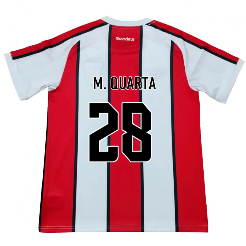 Danxen Mujer Camiseta Lucas Martínez Quarta #28 Blanco Rojo Negro 2ª Equipación 2026/27 La Camisa
