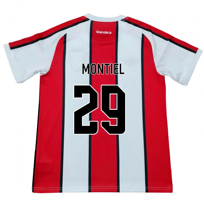 Danxen Mujer Camiseta Gonzalo Montiel #29 Blanco Rojo Negro 2ª Equipación 2026/27 La Camisa