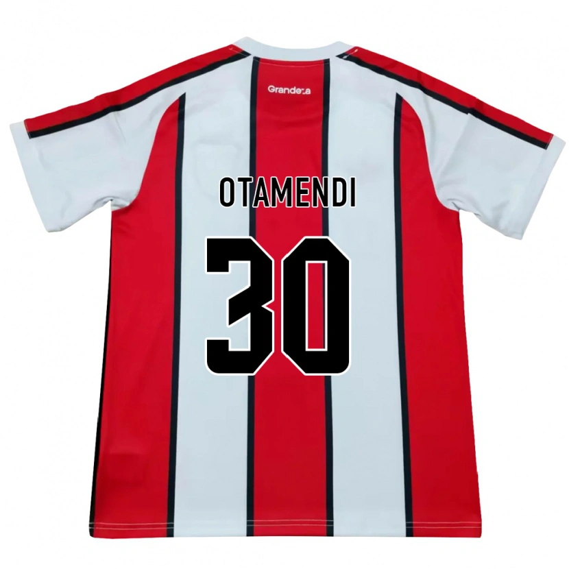 Danxen Mujer Camiseta Nicolás Otamendi #30 Blanco Rojo Negro 2ª Equipación 2026/27 La Camisa