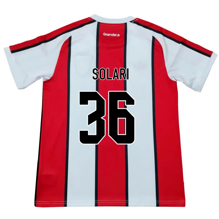 Danxen Mujer Camiseta Pablo Solari #36 Blanco Rojo Negro 2ª Equipación 2026/27 La Camisa