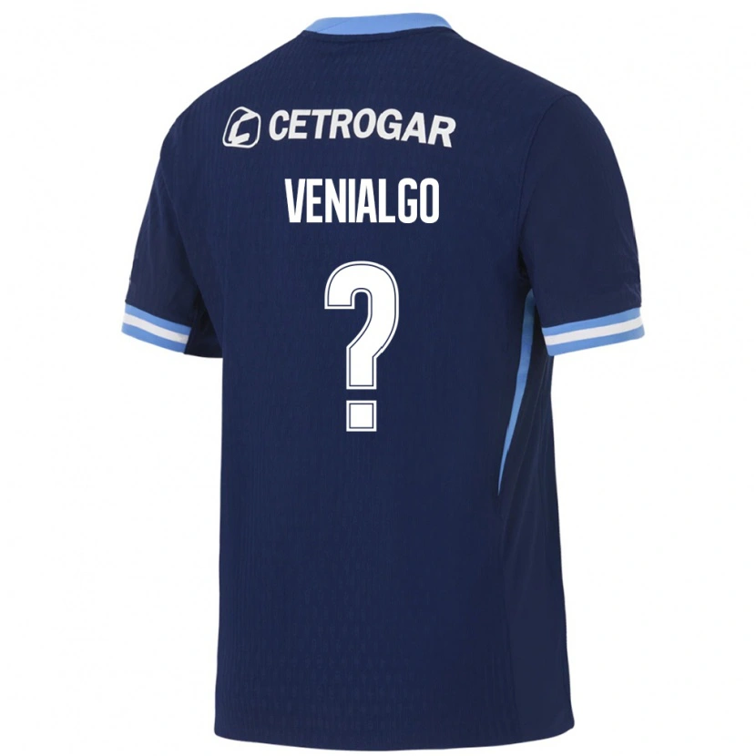 Danxen Mujer Camiseta Ezequiel Venialgo #0 Azul Real Azul Claro Blanco 2ª Equipación 2026/27 La Camisa