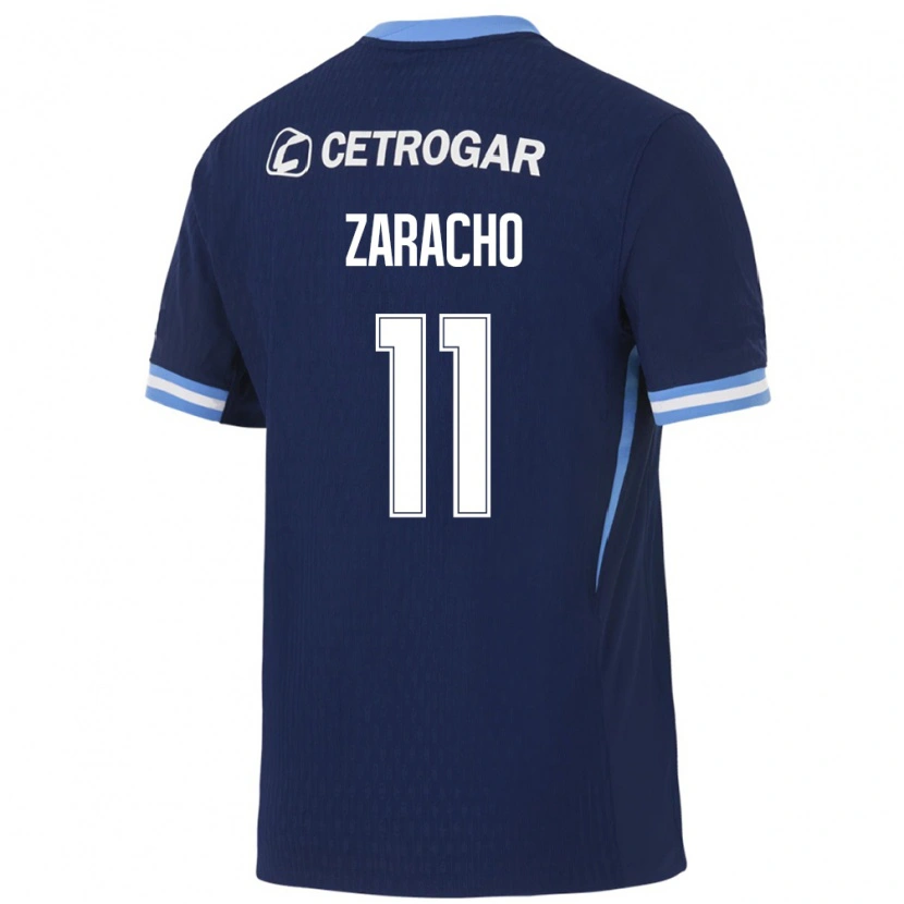 Danxen Mujer Camiseta Matías Zaracho #11 Azul Real Azul Claro Blanco 2ª Equipación 2026/27 La Camisa