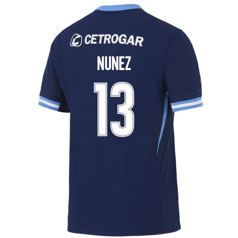 Danxen Mujer Camiseta Matias Nunez #13 Azul Real Azul Claro Blanco 2ª Equipación 2026/27 La Camisa