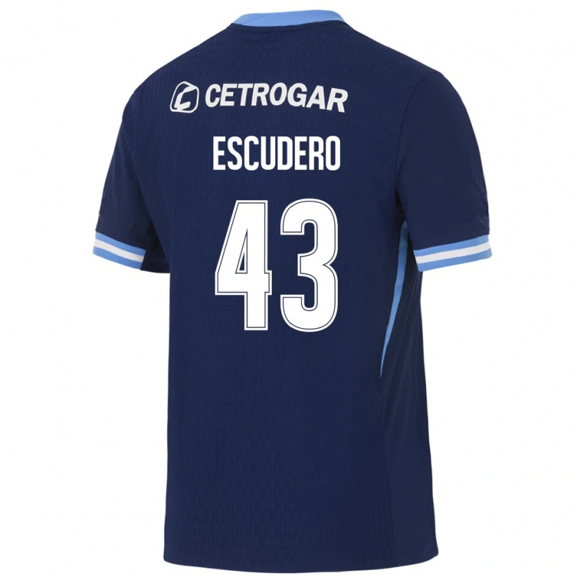 Danxen Mujer Camiseta Gonzalo Escudero #43 Azul Real Azul Claro Blanco 2ª Equipación 2026/27 La Camisa