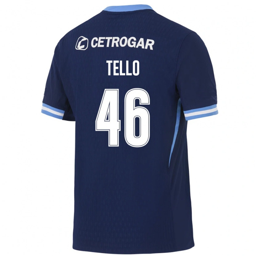 Danxen Mujer Camiseta Alejandro Tello #46 Azul Real Azul Claro Blanco 2ª Equipación 2026/27 La Camisa