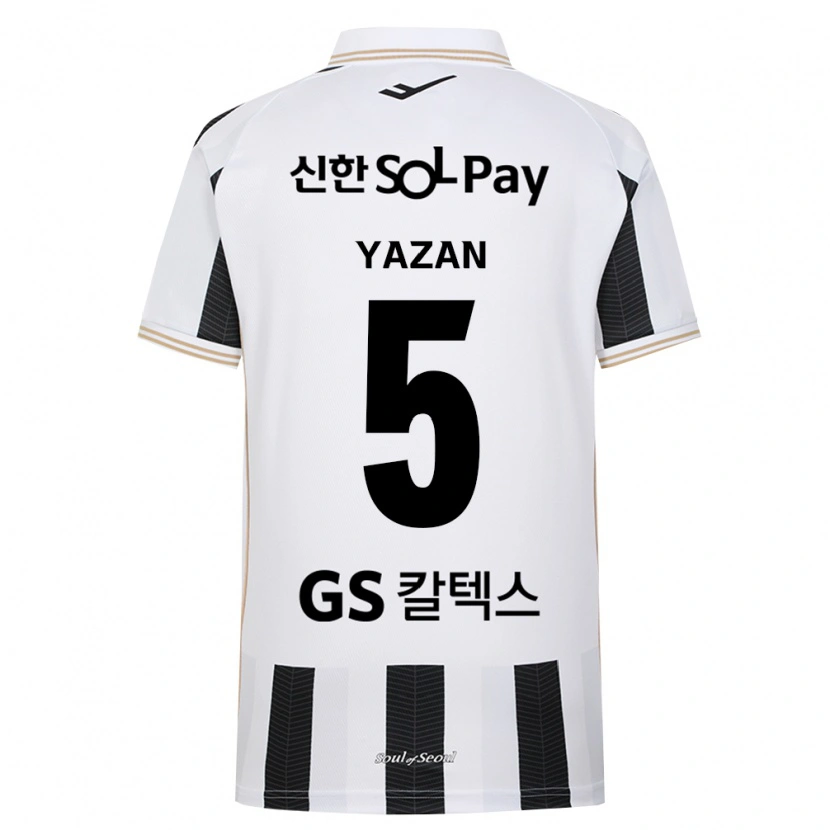Danxen Mujer Camiseta Yazan Al-Arab #5 Blanco Negro 2ª Equipación 2026/27 La Camisa