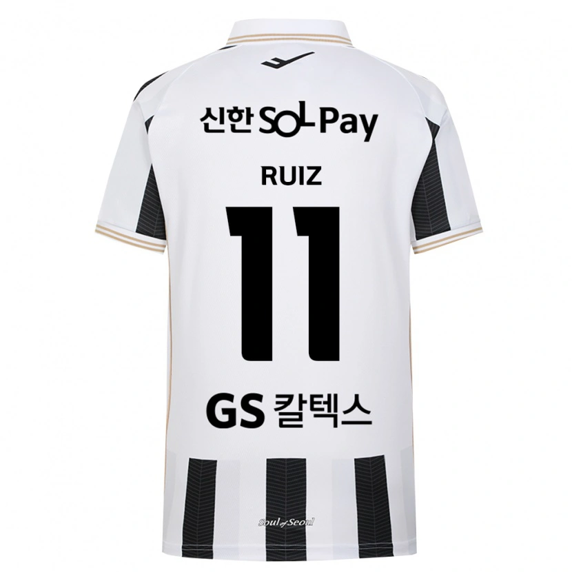 Danxen Mujer Camiseta Leonardo Ruiz #11 Blanco Negro 2ª Equipación 2026/27 La Camisa