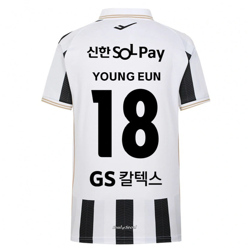 Danxen Mujer Camiseta Young-Eun Kim #18 Blanco Negro 2ª Equipación 2026/27 La Camisa