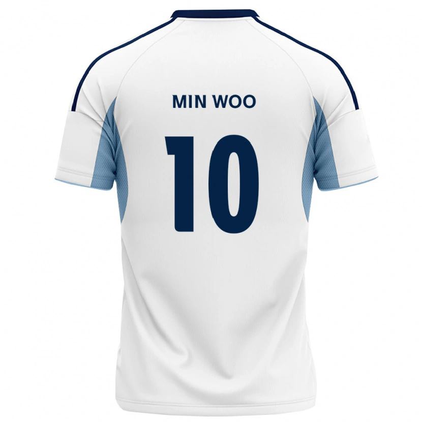 Danxen Mujer Camiseta Min-Woo Kim #10 Azul Real Blanco 2ª Equipación 2026/27 La Camisa
