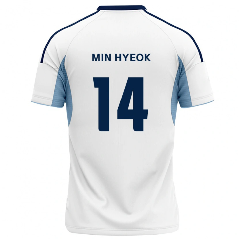 Danxen Mujer Camiseta Min-Hyeok Jeong #14 Azul Real Blanco 2ª Equipación 2026/27 La Camisa