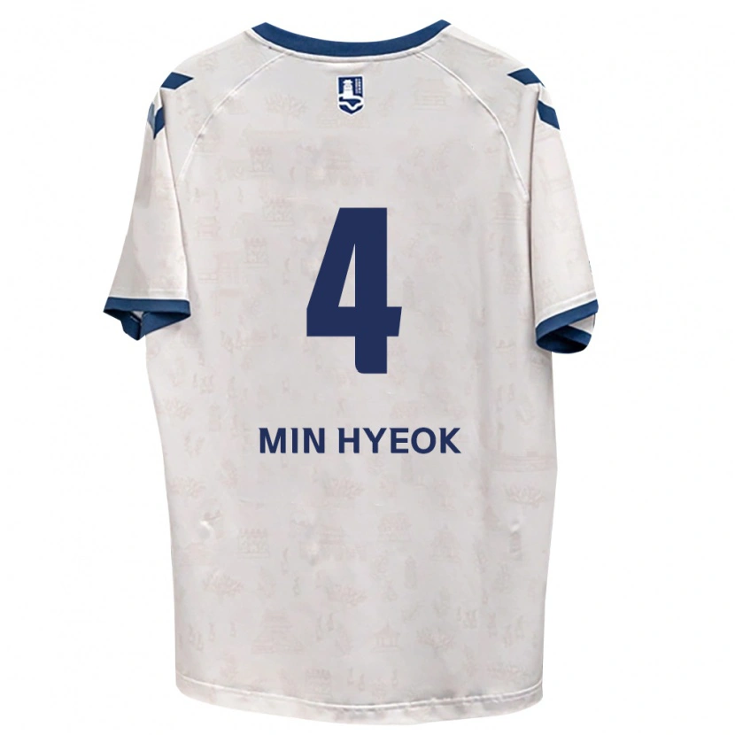 Danxen Mujer Camiseta Min-Hyeok Kim #4 Azul Real Blanco 2ª Equipación 2026/27 La Camisa