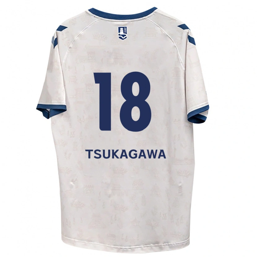 Danxen Mujer Camiseta Koki Tsukagawa #18 Azul Real Blanco 2ª Equipación 2026/27 La Camisa