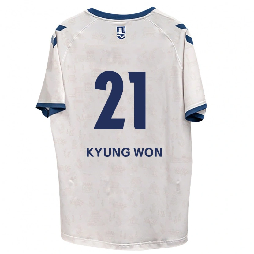 Danxen Mujer Camiseta Kyung-Won Kwon #21 Azul Real Blanco 2ª Equipación 2026/27 La Camisa
