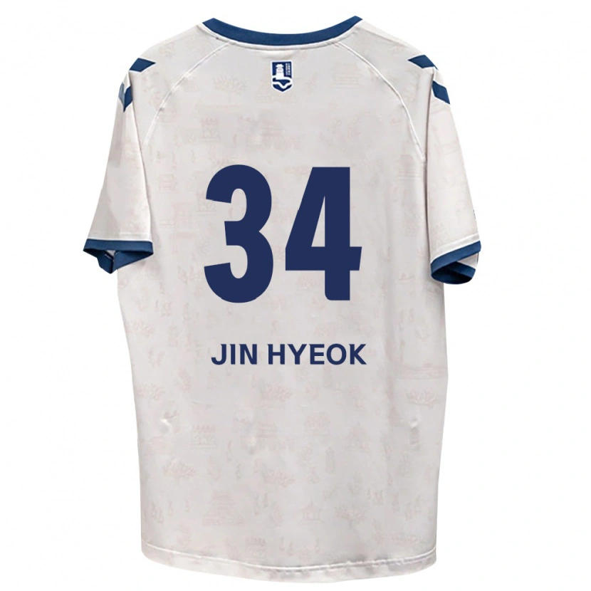 Danxen Mujer Camiseta Jin-Hyeok Choi #34 Azul Real Blanco 2ª Equipación 2026/27 La Camisa