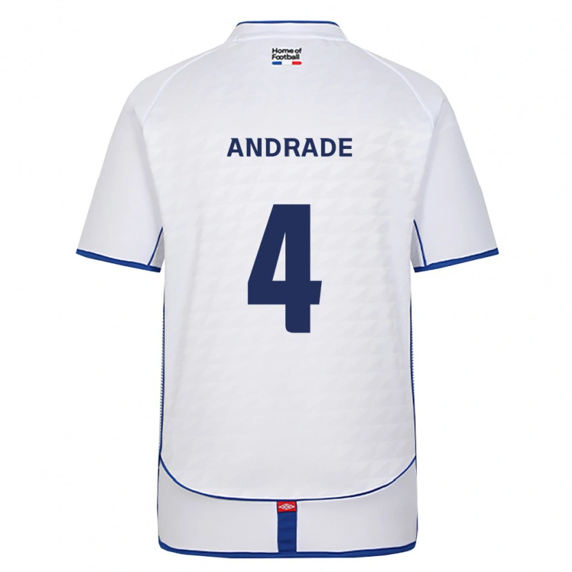 Danxen Mujer Camiseta Léo Andrade #4 Negro Blanco Rojo 2ª Equipación 2026/27 La Camisa