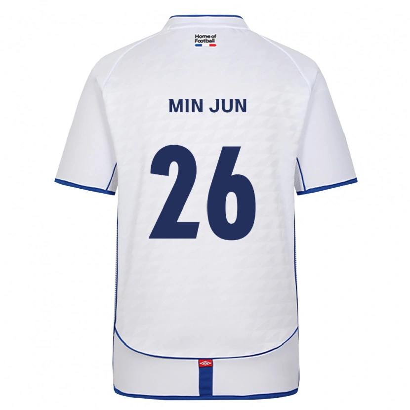 Danxen Mujer Camiseta Min-Jun Kim #26 Negro Blanco Rojo 2ª Equipación 2026/27 La Camisa