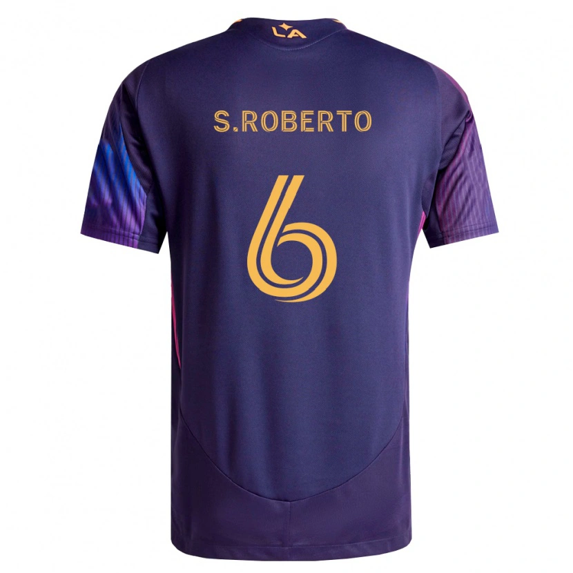 Danxen Mujer Camiseta Sergi Roberto #6 Morado Profundo Amarillo 2ª Equipación 2026/27 La Camisa