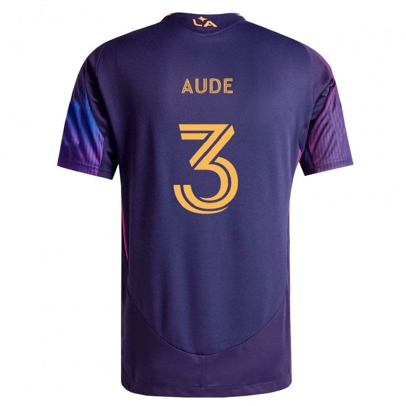 Danxen Mujer Camiseta Julián Aude #3 Morado Profundo Amarillo 2ª Equipación 2026/27 La Camisa