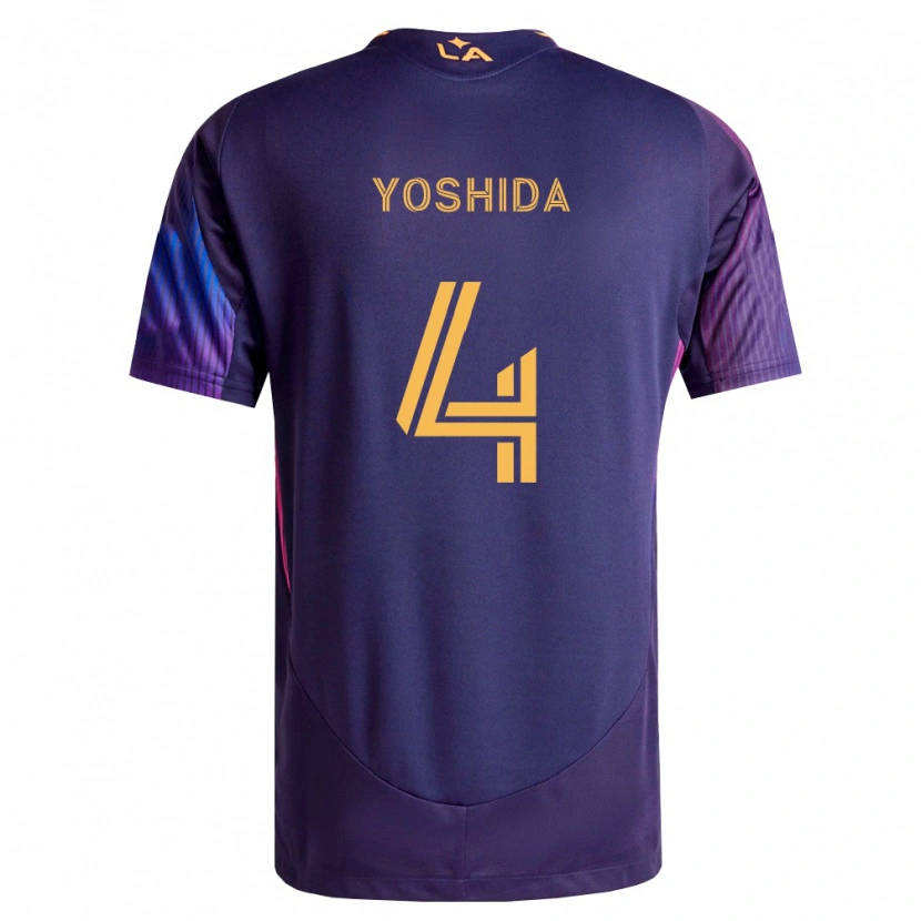 Danxen Mujer Camiseta Maya Yoshida #4 Morado Profundo Amarillo 2ª Equipación 2026/27 La Camisa
