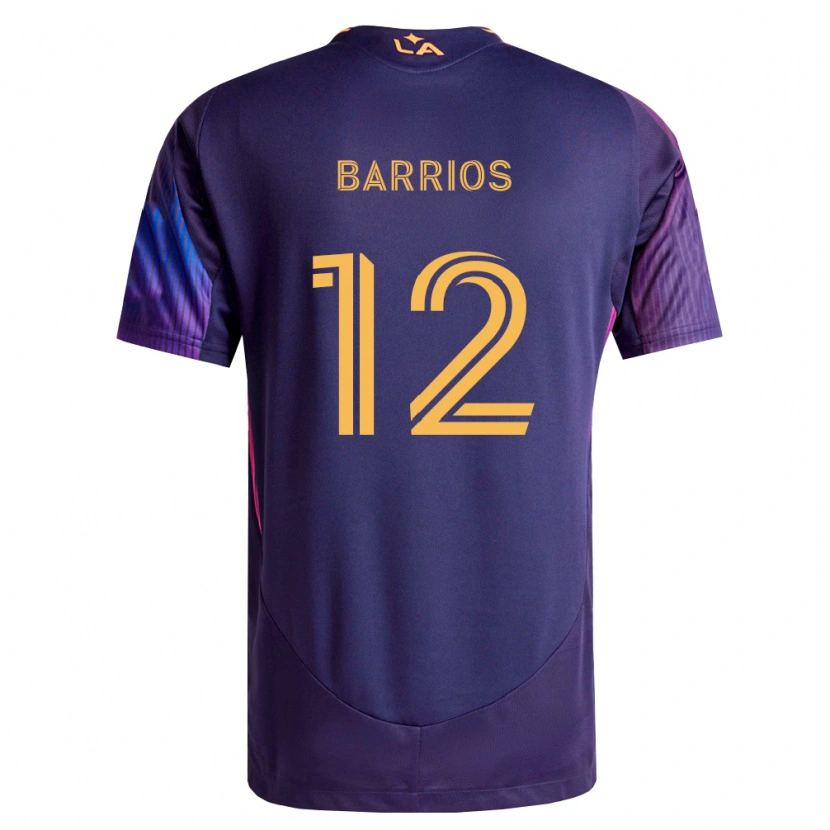 Danxen Mujer Camiseta Michael Barrios #12 Morado Profundo Amarillo 2ª Equipación 2026/27 La Camisa