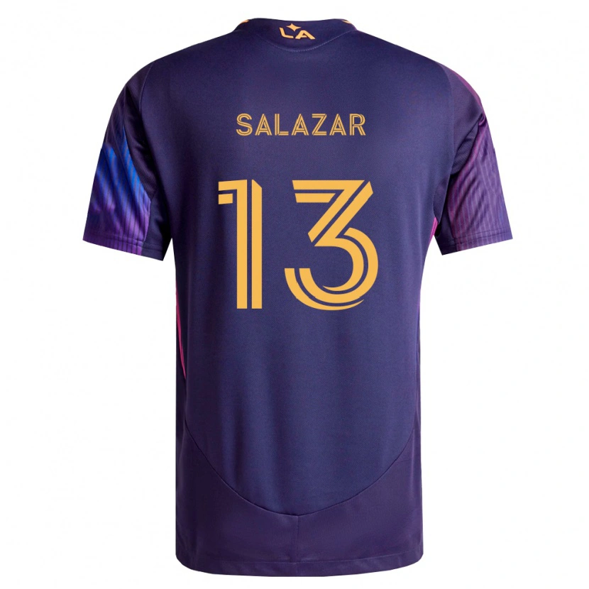 Danxen Mujer Camiseta Giovanni Salazar #13 Morado Profundo Amarillo 2ª Equipación 2026/27 La Camisa