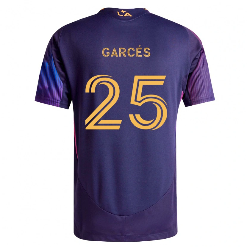 Danxen Mujer Camiseta Carlos Garcés #25 Morado Profundo Amarillo 2ª Equipación 2026/27 La Camisa