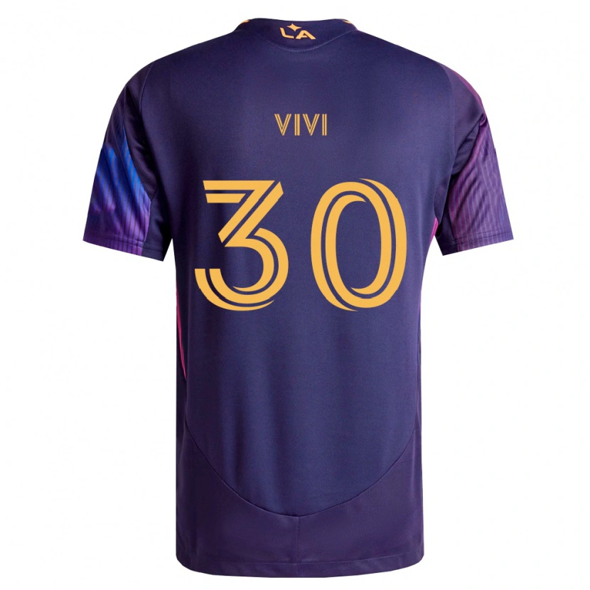 Danxen Mujer Camiseta Gino Vivi #30 Morado Profundo Amarillo 2ª Equipación 2026/27 La Camisa