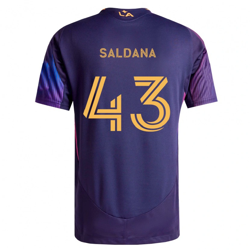 Danxen Mujer Camiseta Adam Saldaña #43 Morado Profundo Amarillo 2ª Equipación 2026/27 La Camisa
