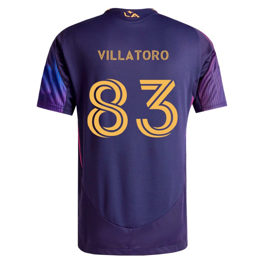 Danxen Mujer Camiseta Angel Villatoro #83 Morado Profundo Amarillo 2ª Equipación 2026/27 La Camisa