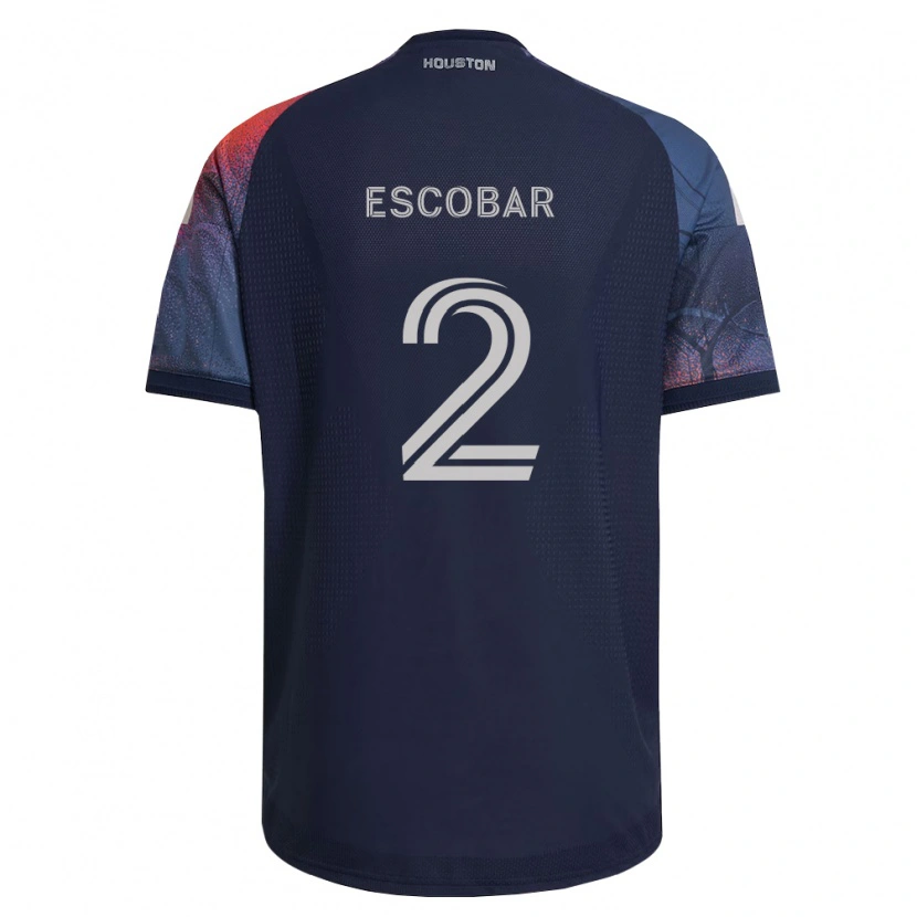 Danxen Mujer Camiseta Franco Escobar #2 Azul Profundo Blanco Naranja 2ª Equipación 2026/27 La Camisa
