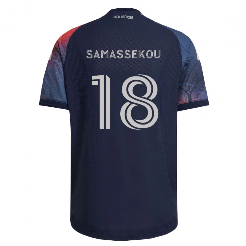 Danxen Mujer Camiseta Diadié Samassékou #18 Azul Profundo Blanco Naranja 2ª Equipación 2026/27 La Camisa