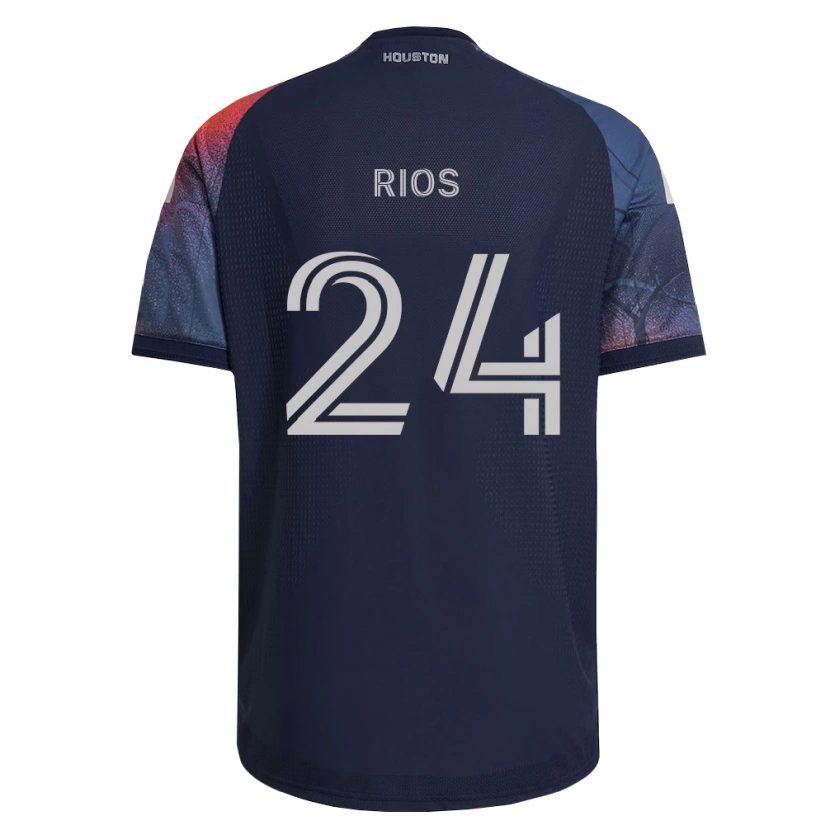 Danxen Mujer Camiseta Paolo Ríos #24 Azul Profundo Blanco Naranja 2ª Equipación 2026/27 La Camisa