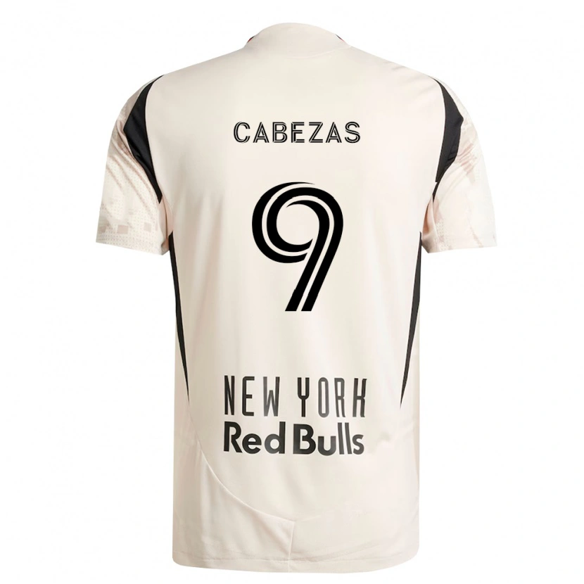 Danxen Mujer Camiseta Jorge Cabezas #9 Blanco Roto Rojo Negro 2ª Equipación 2026/27 La Camisa