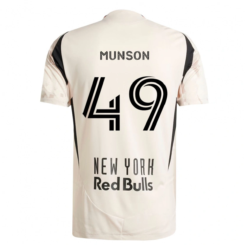 Danxen Mujer Camiseta Josh Munson #49 Blanco Roto Rojo Negro 2ª Equipación 2026/27 La Camisa