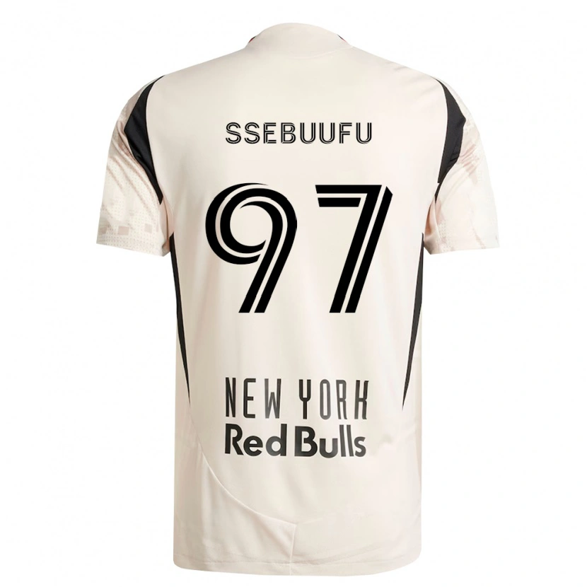 Danxen Mujer Camiseta Frank Ssebuufu #97 Blanco Roto Rojo Negro 2ª Equipación 2026/27 La Camisa