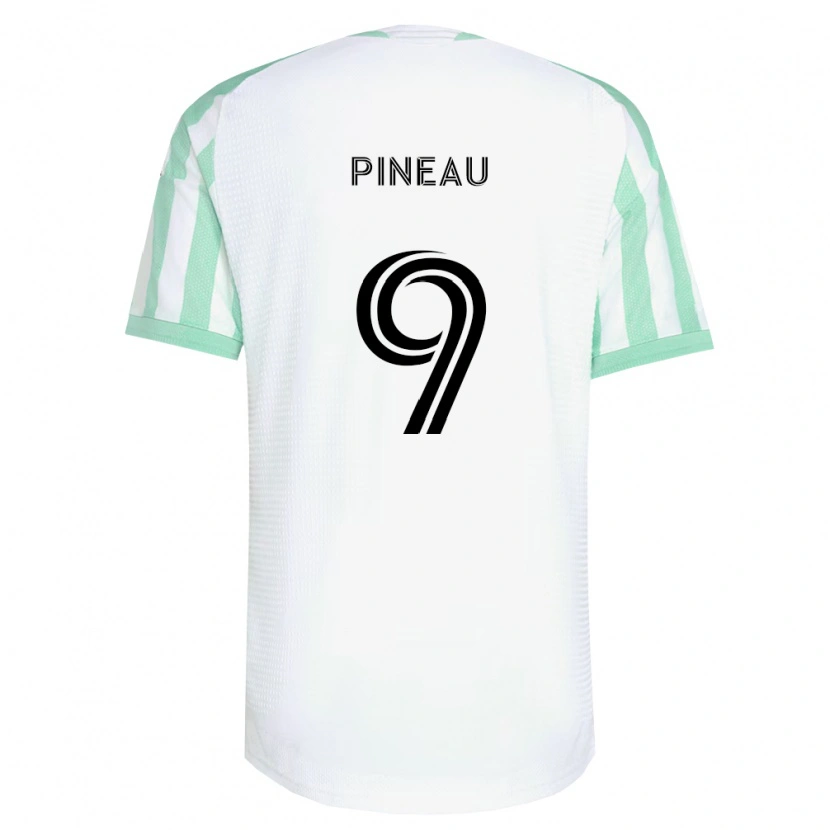 Danxen Mujer Camiseta Sebastien Pineau #9 Verde Claro Negro Blanco 2ª Equipación 2026/27 La Camisa