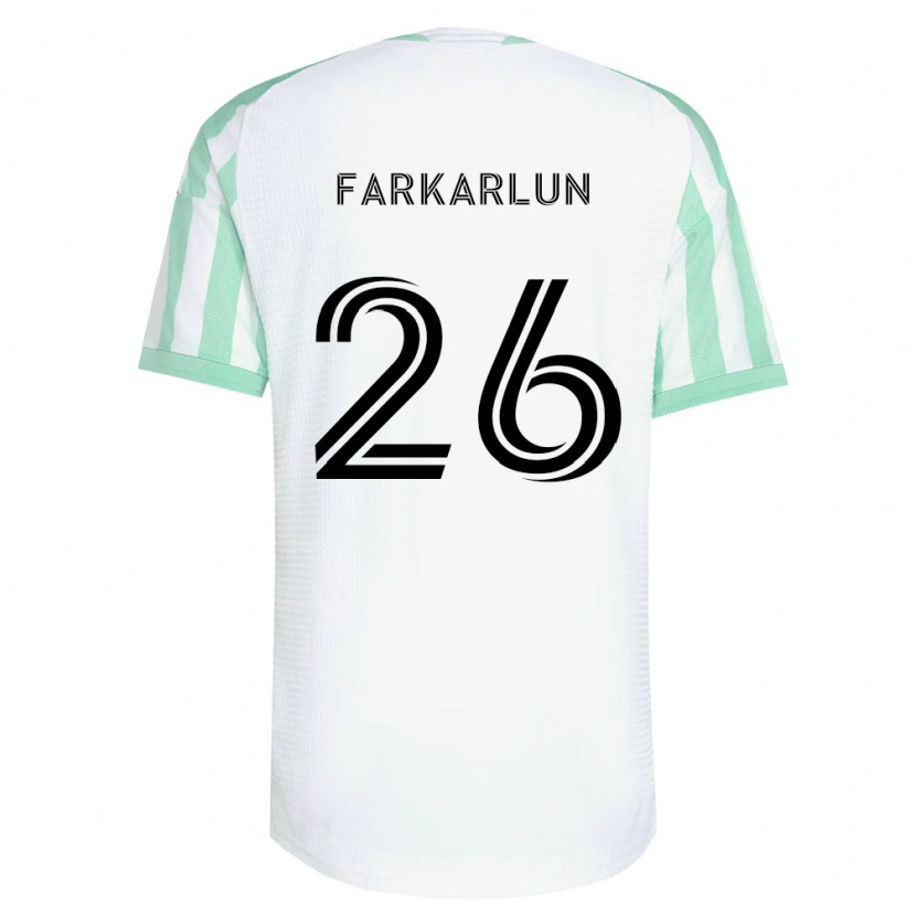 Danxen Mujer Camiseta Jimmy Farkarlun #26 Verde Claro Negro Blanco 2ª Equipación 2026/27 La Camisa